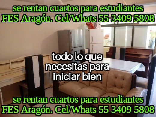 cuartos para estudiantes cerca fes aragon alumnos nuevo ingreso fes aragon  
